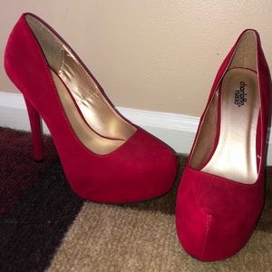 Red Platform Stilettos